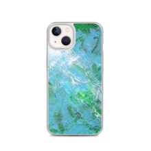Abstract IPHONE CASE printed with Light Blue & Green Unique Art
