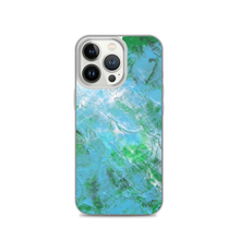 Abstract IPHONE CASE printed with Light Blue & Green Unique Art