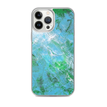 Abstract IPHONE CASE printed with Light Blue & Green Unique Art