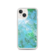 Abstract IPHONE CASE printed with Light Blue & Green Unique Art
