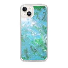 Abstract IPHONE CASE printed with Light Blue & Green Unique Art