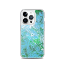 Abstract IPHONE CASE printed with Light Blue & Green Unique Art