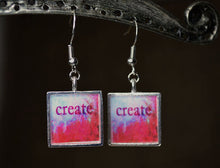 CREATE - Dangle Earrings, handmade resin