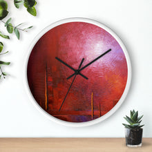 Red WALL CLOCK Unique Accent Decor