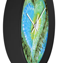 Artsy Heart WALL CLOCK colorful blue green