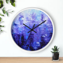 Blue Artsy WALL CLOCK Abstract Art Unique Accent