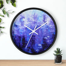 Blue Artsy WALL CLOCK Abstract Art Unique Accent