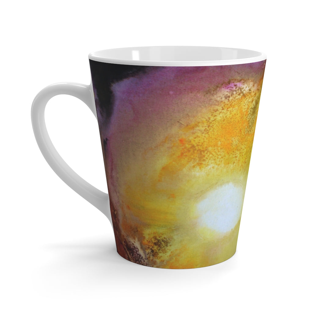 Artsy Sun Colorful Coffee LATTE MUG 12 oz Watercolor Art
