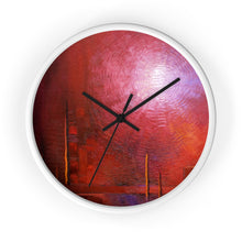 Red WALL CLOCK Unique Accent Decor