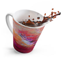 Pink Orange Abstract Heart Coffee LATTE MUG 12oz printed Artsy Style