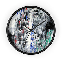 Black and White Abstract WALL CLOCK Cool B&W Home Decor