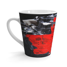 Red Black and White Artsy Coffee LATTE MUG Cup 12 oz