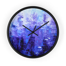 Blue Artsy WALL CLOCK Abstract Art Unique Accent