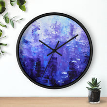Blue Artsy WALL CLOCK Abstract Art Unique Accent