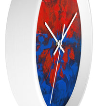 Red White and Blue WALL CLOCK Artsy Abstract Style