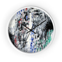 Black and White Abstract WALL CLOCK Cool B&W Home Decor