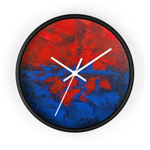Red White and Blue WALL CLOCK Artsy Abstract Style