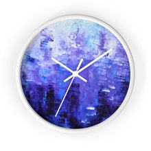 Blue Artsy WALL CLOCK Abstract Art Unique Accent