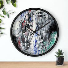 Black and White Abstract WALL CLOCK Cool B&W Home Decor