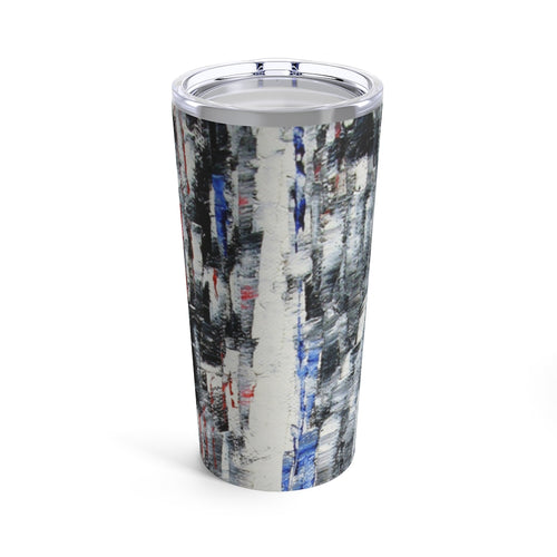 TUMBLER Black and White Abstract 20 oz Travel Mug