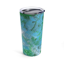 Artsy Travel TUMBLER 20oz Abstract Blue Green Art