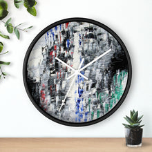 Black and White Abstract WALL CLOCK Cool B&W Home Decor