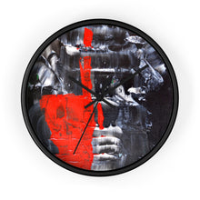 Red Black and White WALL Decor CLOCK Abstract Art