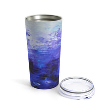 Cool TUMBLER 20 oz blue abstract art gift travel mug
