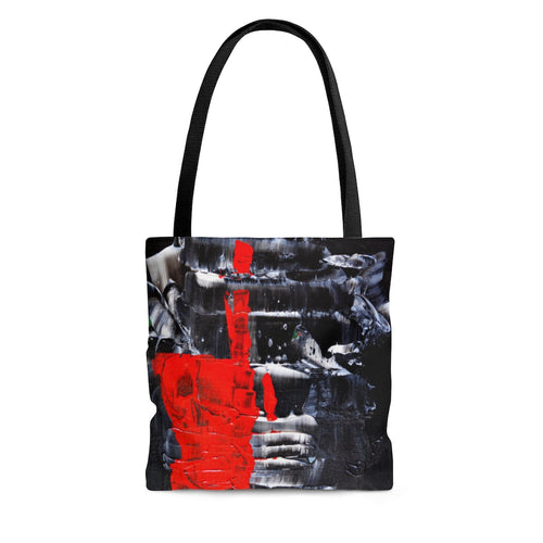 Red and Black and White TOTE BAG Cool Abstract Streetwear Style