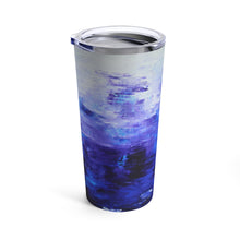 Cool TUMBLER 20 oz blue abstract art gift travel mug