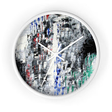 Black and White Abstract WALL CLOCK Cool B&W Home Decor