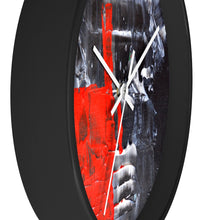 Red Black and White WALL Decor CLOCK Abstract Art