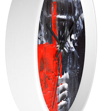 Red Black and White WALL Decor CLOCK Abstract Art