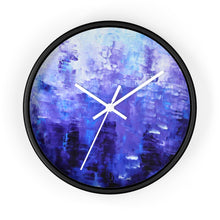 Blue Artsy WALL CLOCK Abstract Art Unique Accent