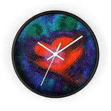 True Love WALL CLOCK - Unique Original Red Heart Art