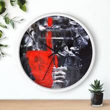 Red Black and White WALL Decor CLOCK Abstract Art