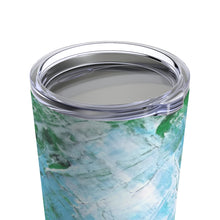 Artsy Travel TUMBLER 20oz Abstract Blue Green Art