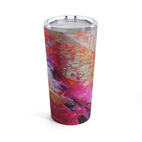 Colorful Heart TUMBLER with lid 20 oz for Coffee or Tea Travel Mug