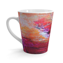 Pink Orange Abstract Heart Coffee LATTE MUG 12oz printed Artsy Style