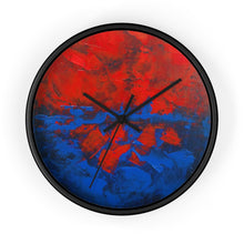 Red White and Blue WALL CLOCK Artsy Abstract Style
