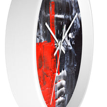 Red Black and White WALL Decor CLOCK Abstract Art
