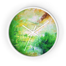 Green Abstract Art WALL CLOCK Unique Decor