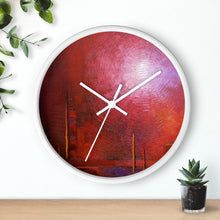 Red WALL CLOCK Unique Accent Decor