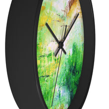 Green Abstract Art WALL CLOCK Unique Decor