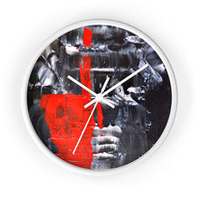 Red Black and White WALL Decor CLOCK Abstract Art