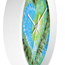 Artsy Heart WALL CLOCK colorful blue green