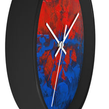 Red White and Blue WALL CLOCK Artsy Abstract Style