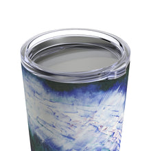 Blue Travel Mug TUMBLER 20 oz Unique Abstract Art Design
