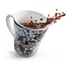 Black and White Coffee LATTE MUG Cool B&W Abstract Design