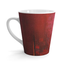 Artsy Tea or Coffee LATTE MUG 12 oz Red Abstract Unique Design